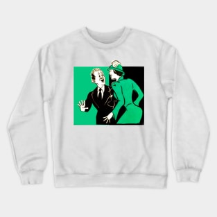 man and woman talking Crewneck Sweatshirt